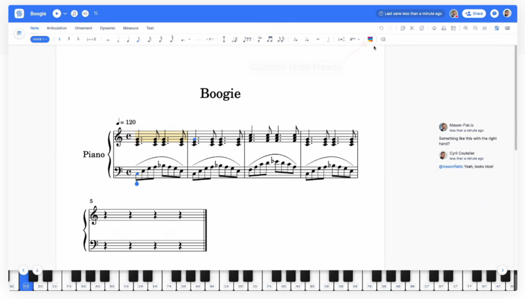 Flat.io Online Notation Editor